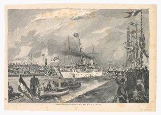 Einfahrt der Kaiseryacht "Hohenzollern" in den Kieler Hafen am 20. Juni 1895.