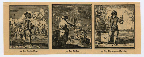 Johann Christoph Weigel der Ältere (Künstler*in), Der Schiffsoffizier. Der Schiffer. Der Bootsmann., 1895