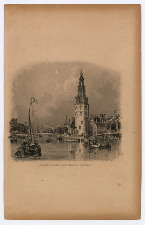 William John Cooke (Künstler*in), MONTALBANS-TOREN & OUDE SCHANS IN AMSTERDAM., um 1850