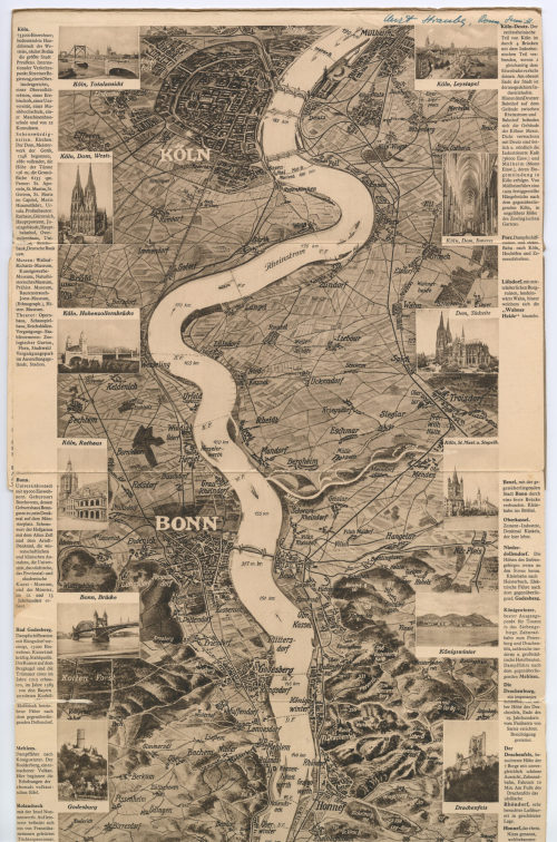 Bremer & Co (Verlag), RHEINLAUF von Mainz bis Köln mit seitlicher Beschreibung, 1929