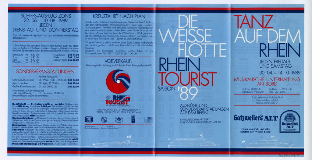 DIE WEISSE FLOTTE RHEIN TOURIST. AUSFLÜGE UND SONDERVERANSTALTUNGEN AUF DEM RHEIN.