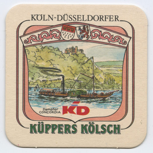 Unbekannt (Hersteller*in), Bierdeckel "KÜPPERS KÖLSCH", 1986