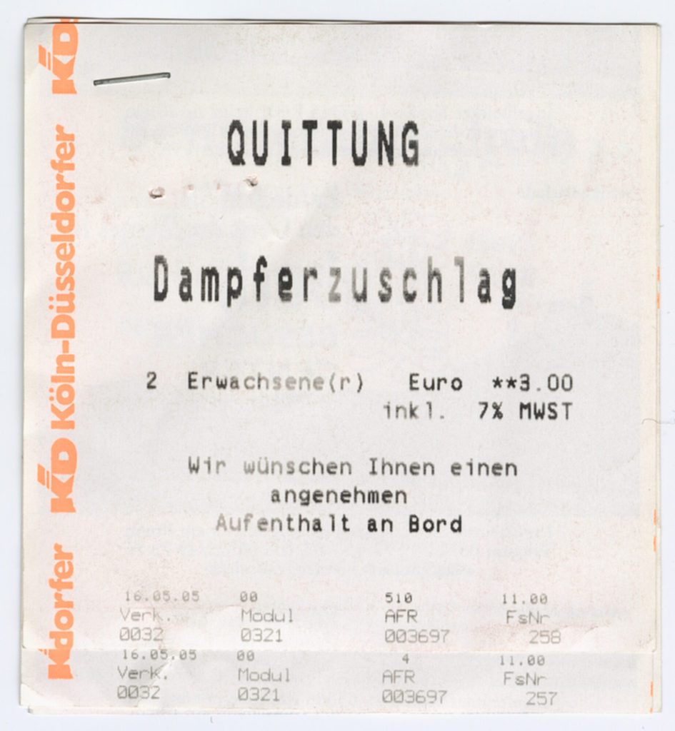 Schiffsfahrscheine "Kamp - Rüdesheim"