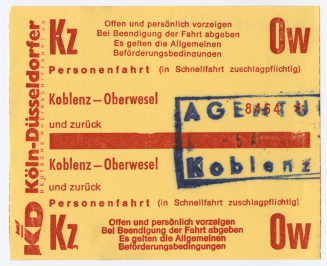 Schiffsfahrschein "Koblenz - Oberwesel"
