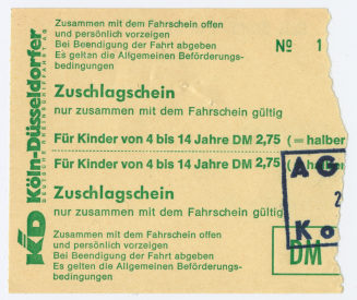 Zuschlagschein "Für Kinder von 4 bis 14 Jahre"
