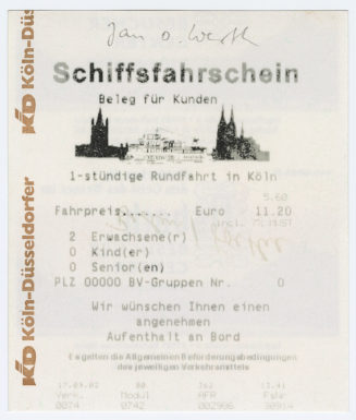 Schiffsfahrschein "1-stündige Rundfahrt in Köln"
