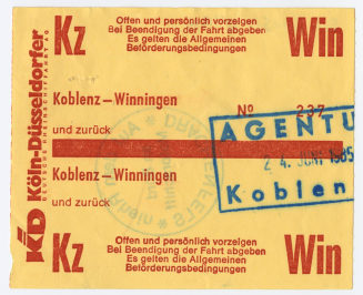 Schiffsfahrschein "Koblenz - Winningen"