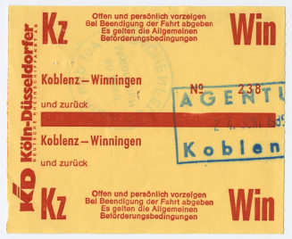 Schiffsfahrschein "Koblenz - Winningen"