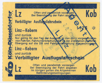 Schiffsfahrschein "Linz - Kobern"