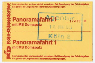 Schiffsfahrschein "Panoramafahrt 1 mit MS Domspatz"