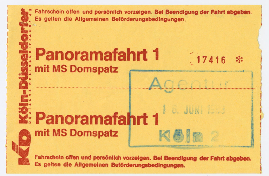 Schiffsfahrschein "Panoramafahrt 1 mit MS Domspatz"