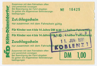 Zuschlagschein "Für Kinder von 4 bis 14 Jahre"