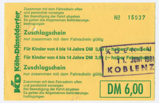Zuschlagschein "Für Kinder von 4 bis 14 Jahre"