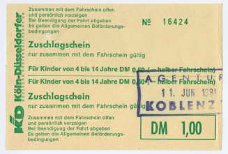 Zuschlagschein "Für Kinder von 4 bis 14 Jahre"