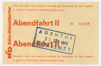 Schiffsfahrschein "Abendfahrt II"