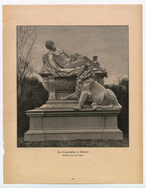 Unbekannt (Künstler*in), Das Kriegerdenkmal in Düsseldorf., Ende des 19. Jahrhunderts/Anfang des 20. Jahrhunderts