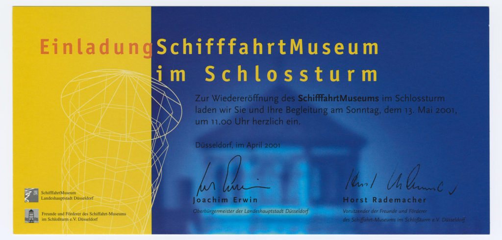 Einladung. SchifffahrtMuseum im Schlossturm