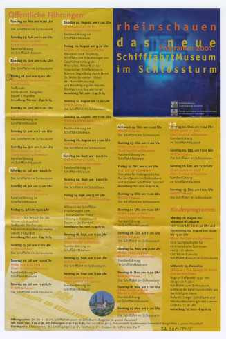 rheinschauen. das neue SchifffahrtMuseum im Schlossturm. Programm 2001