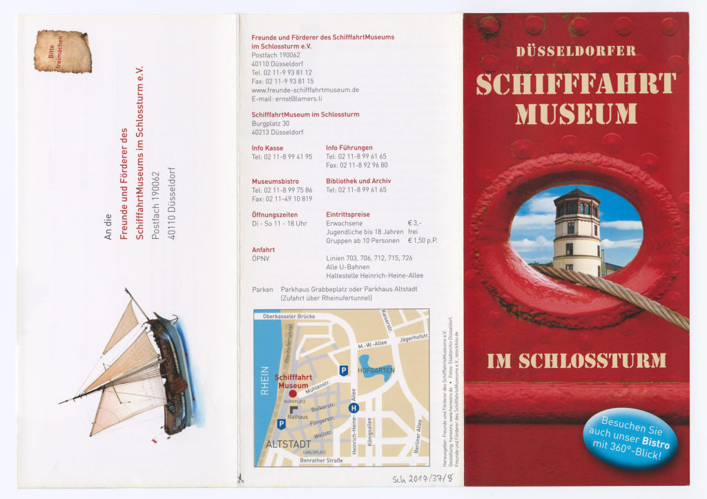 Flyer "DÜSSELDORFER SCHIFFFAHRTMUSEUM IM SCHLOSSTURM"