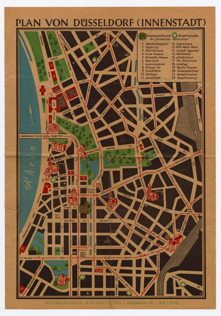 PLAN VON DÜSSELDORF (INNENSTADT)