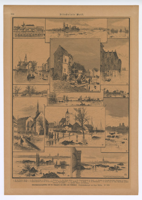 Hugo Mühlig (Künstler*in), Ueberschwemmungsbilder aus der Umgegend von Köln und Düsseldorf, 1882-1883