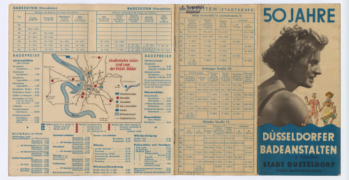 Stadt Düsseldorf (Beteiligte Institution), Broschüre "50 JAHRE DÜSSELDORFER BADEANSTALTEN", 1938