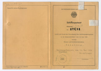 Schifferpatent Nr. 675/58 von Wilhelm Förster