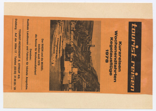 Tourist-Reisedienst E. Streup KG (Beteiligte Institution), tourist_reisen. Kurzreisen Wochenendfahrten Kegelausflüge 1978, 1978