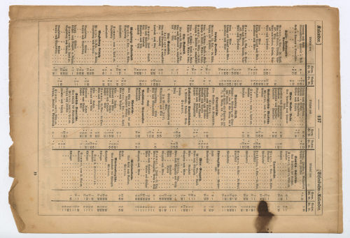 Unbekannt (Verfasser*in), Blatt aus "Dampfschifffahrts-Kalender", 1847