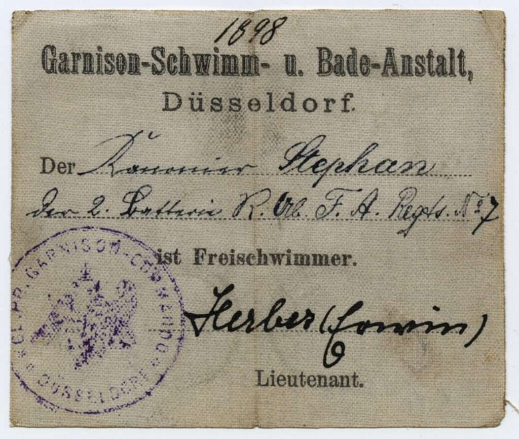 Garnison-Schwimm- u. Bade-Anstalt, Düsseldorf.