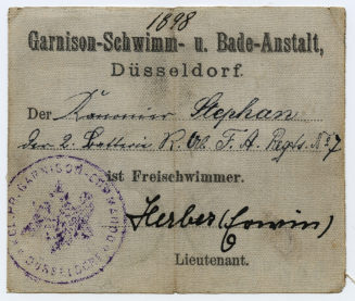 Garnison-Schwimm- u. Bade-Anstalt, Düsseldorf.
