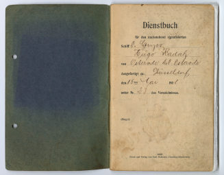 Dienstbuch für den Schiffsheizer Hugo Kadatz