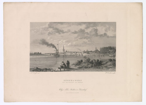 William John Cooke (Beteiligte Institution), DÜSSELDORF VON DER NEUSTADT AUS GESEHEN, um 1840