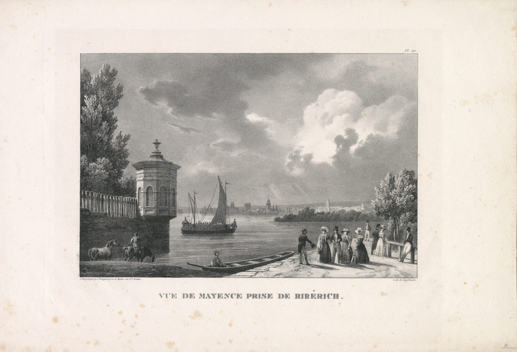 VUE DE MAYENCE PRISE DE BIBÉRICH.