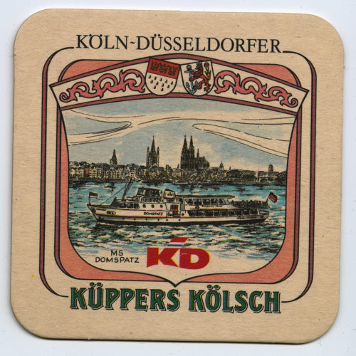 Unbekannt (Hersteller*in), Bierdeckel "KÜPPERS KÖLSCH", 1986