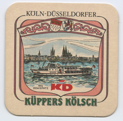 Unbekannt (Hersteller*in), Bierdeckel "KÜPPERS KÖLSCH", 1986