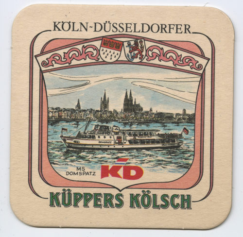 Unbekannt (Hersteller*in), Bierdeckel "KÜPPERS KÖLSCH", 1986