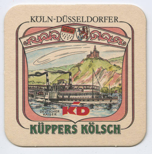 Unbekannt (Hersteller*in), Bierdeckel "KÜPPERS KÖLSCH", 1986