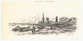 Blick vom Unteren Rheinwerft zum Burgplatz
