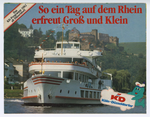 Unbekannt (Hersteller*in), So ein Tag auf dem Rhein erfreut Groß und Klein. Das KD-Programm 1982 ab Düsseldorf., 1982