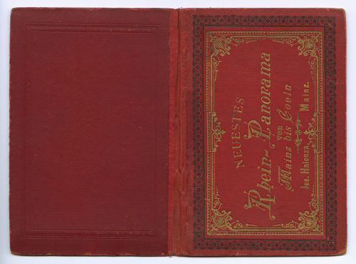 J. Halenza'sche Verlagsbuchhandlung (Mainz) (Verlag), Rheinpanoramakarte "NEUESTES Rhein-Panorama von Mainz bis Coeln", Ende des 19. Jahrhunderts