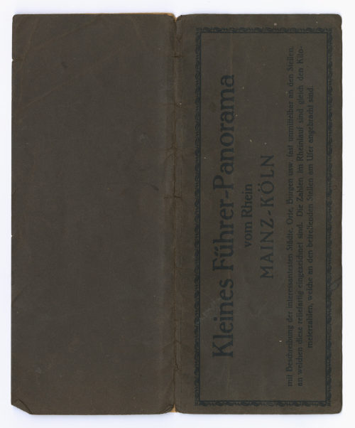 Verlag von K. Suder (Verlag), Rheinpanormakarte "Kleines Führer-Panorama vom Rhein MAINZ-KÖLN", 1. Hälfte des 20. Jahrhunderts