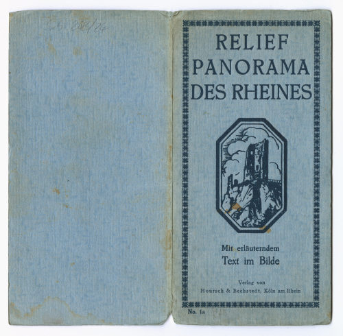 Hoursch & Bechstedt Buch- und Kunstverlag (Verlag), Rheinpanoramakarte "RELIEF PANORAMA DES RHEINES", 1. Hälfte des 20. Jahrhunderts