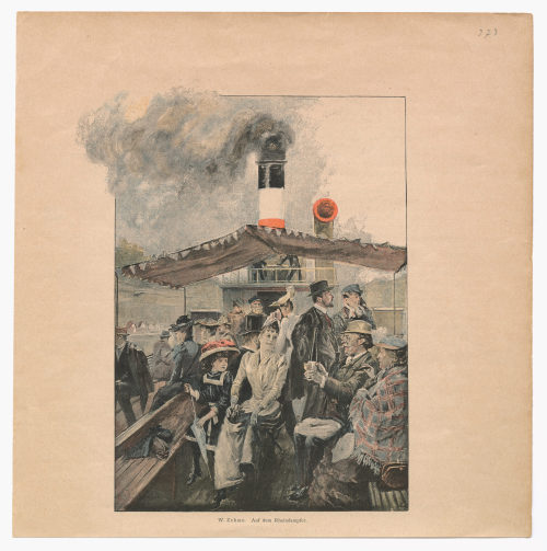 W. Zehme (Künstler*in), W. Zehme. Auf dem Rheindampfer., nach/ after 1880