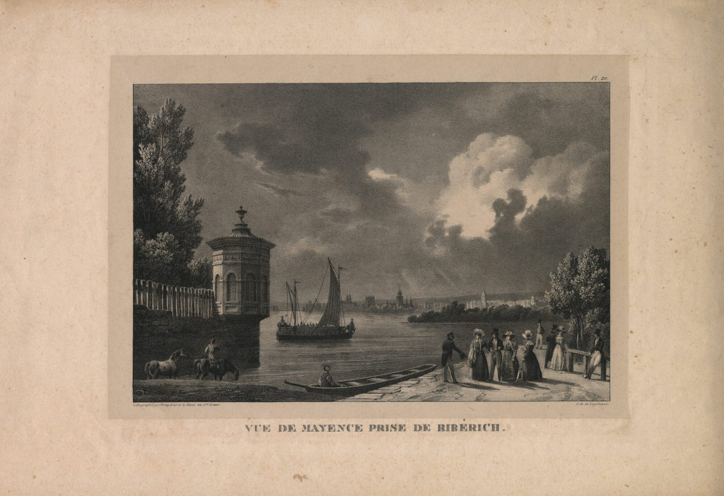 VUE DE MAYENCE PRISE DE BIEBÉRICH.