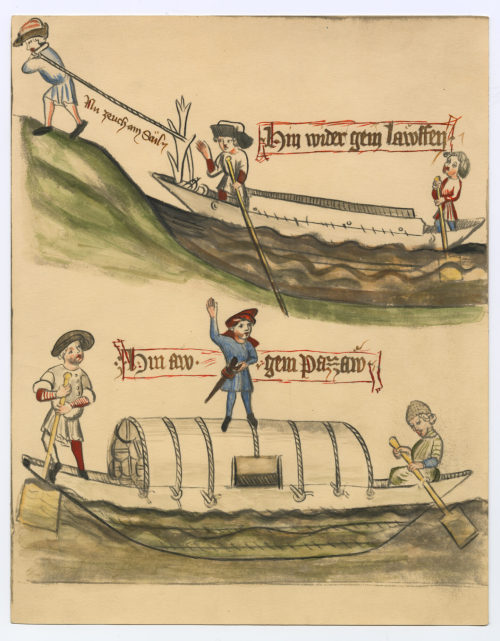 Unbekannt (Künstler*in), Hin wider gem Lauffen. Nu zeuch am Sail. Hinaw gem Pazzaw., 1937