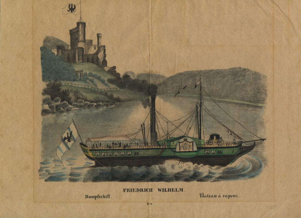 Dampfschiff. FRIEDRICH WILHELM. Bateau à vapeur.