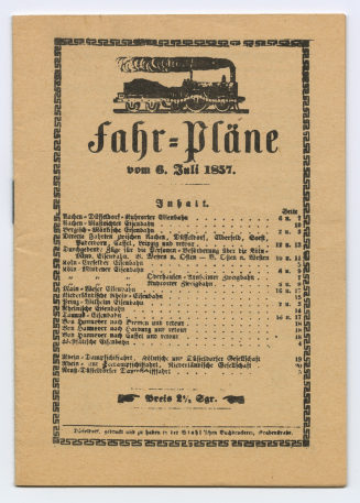 Fahr-Pläne vom 6. Juli 1837.