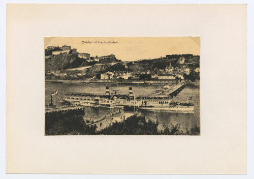 Köln-Düsseldorfer Deutsche Rheinschiffahrt AG (Beteiligte Institution), Fotopostkarte "Coblenz-Ehrenbreitstein", 20. Jahrhundert