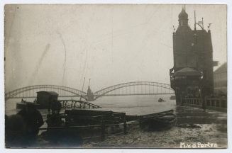 Überschwemmung, Oberkasseler Brücke